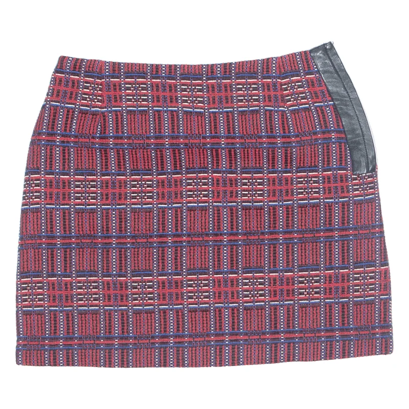 CLAUDIE PIERLOT Short Mini Skirt Red Check Womens S