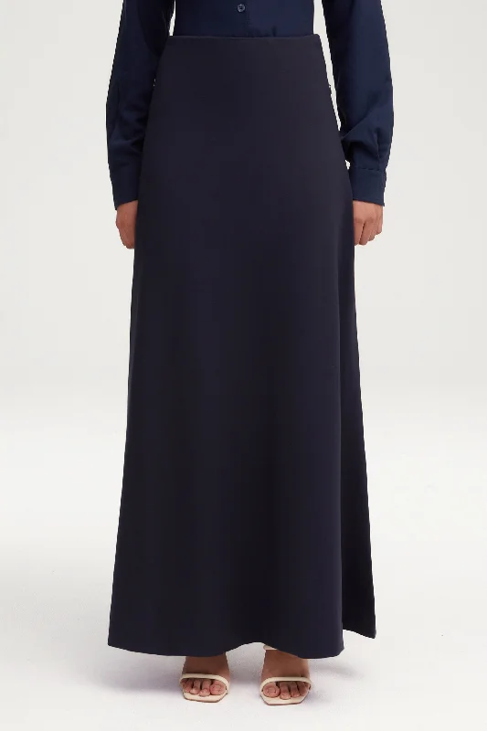 Essential Jersey A-Line Maxi Skirt - Navy Blue