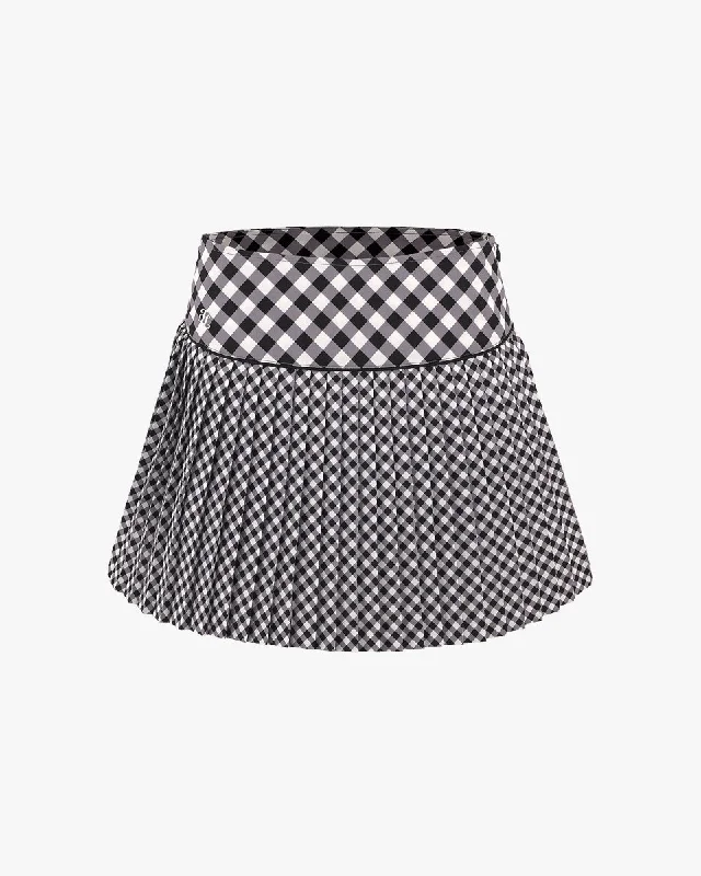 Fair Liar Signature Flare Pleated Skirt- Black