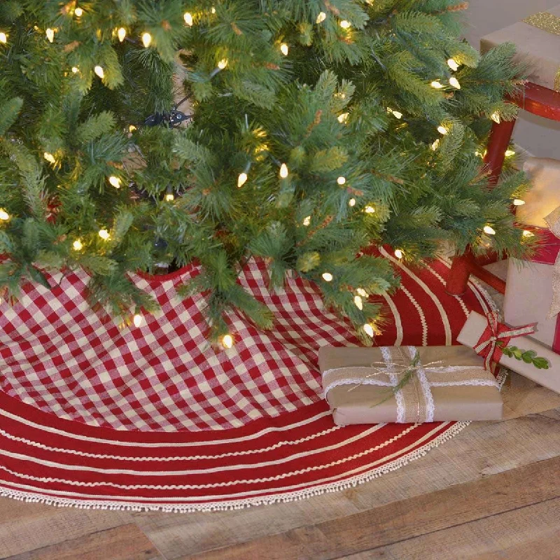 Gretchen Christmas Tree Skirt 48 VHC Brands silk skirt sleek