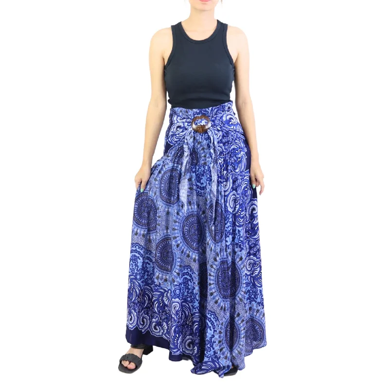 Mandala Women's Bohemian Skirt in Navy SK0033 020375 06