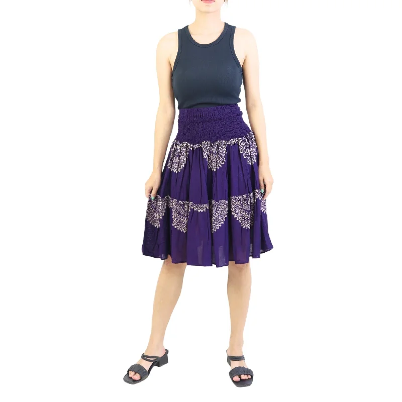 Mandala Women's Skirt in Purple SK0090 020311 02