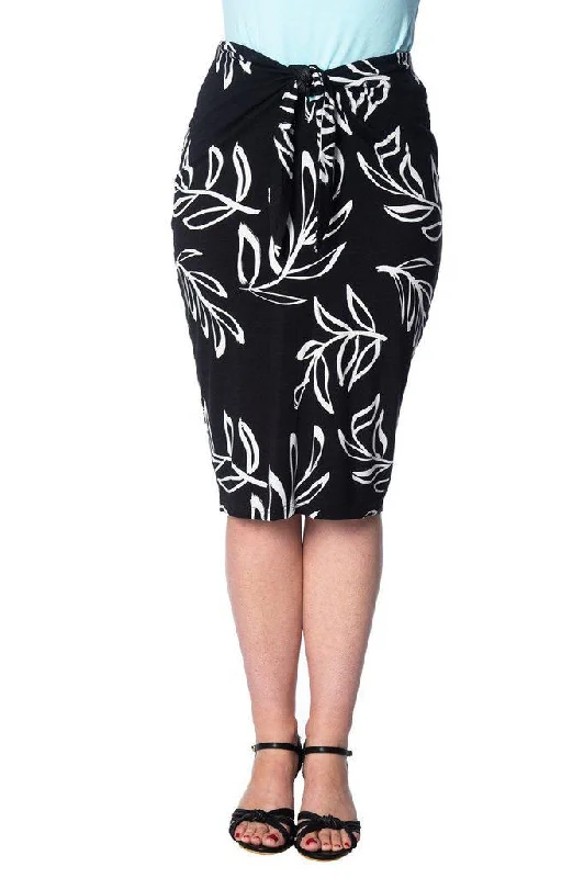 Palm Pencil Skirt