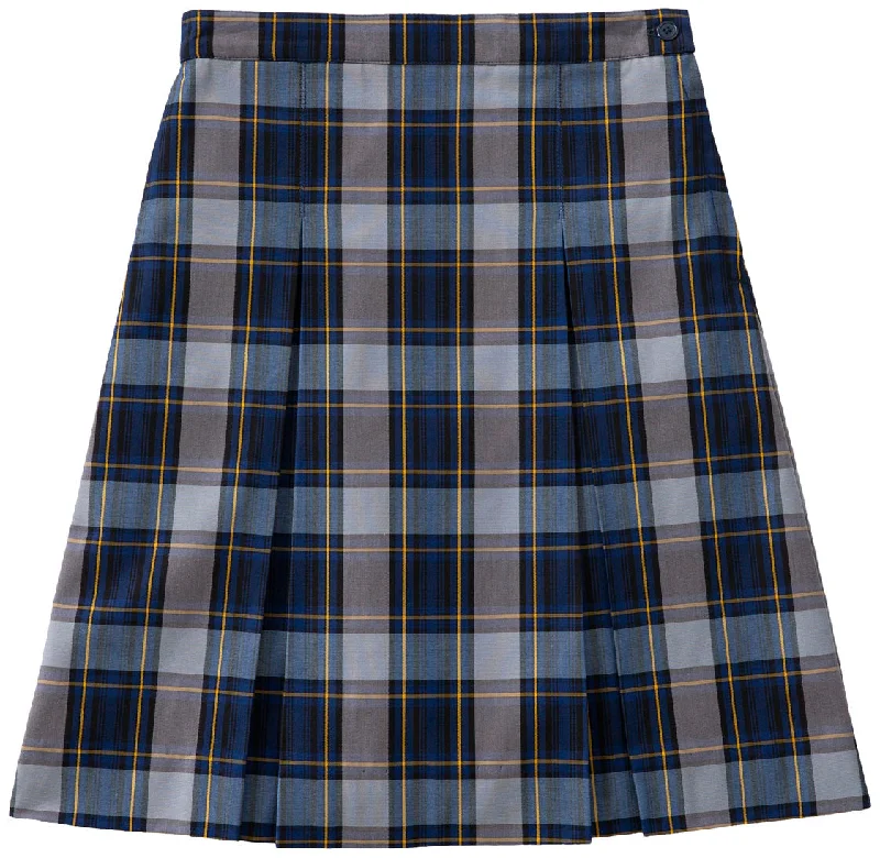 Plaid 57 Kick Pleat Skirt cashmere skirt fine