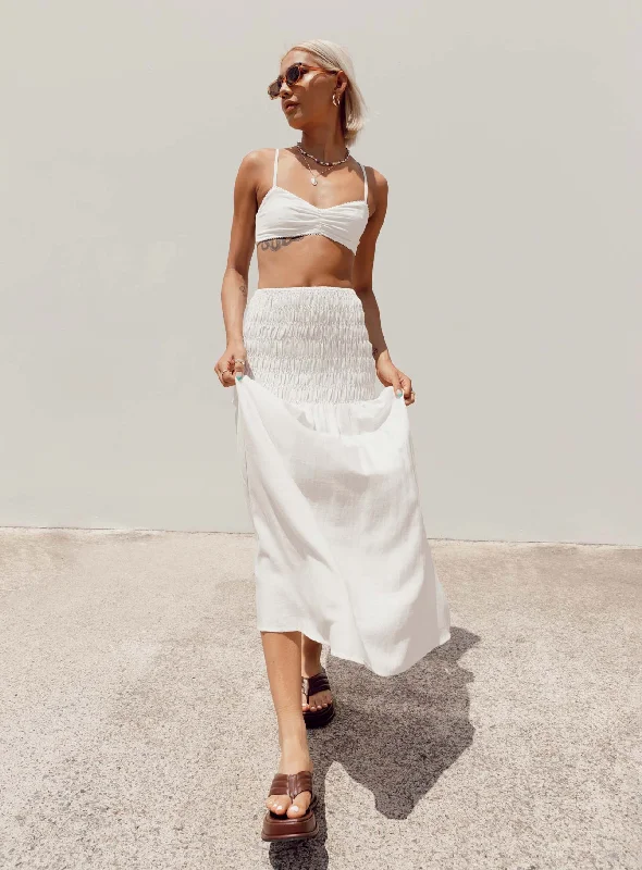 Porto Maxi Skirt White