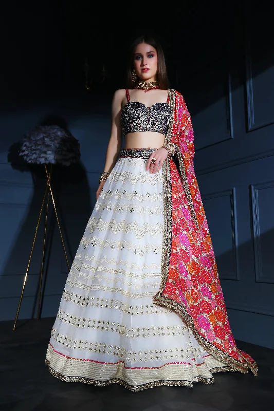 Banarsi Dupatta with Skirt and Top