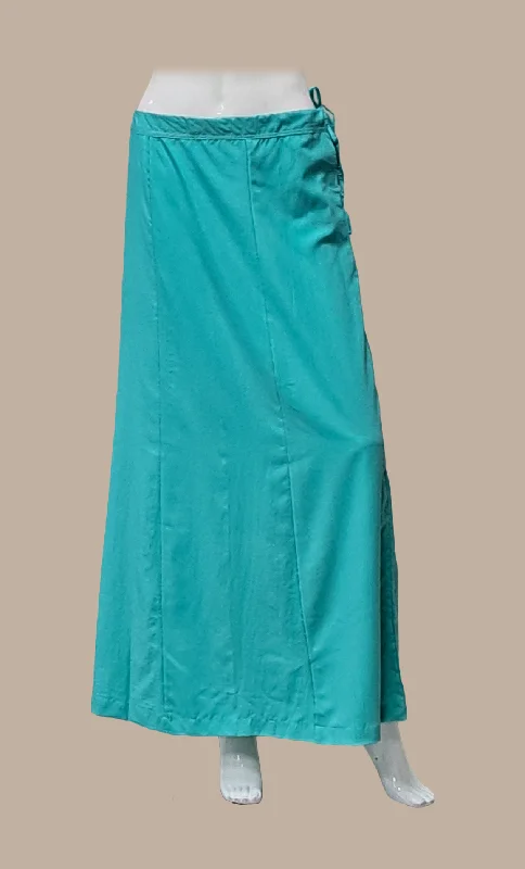 Sea Green Cotton Under Skirt denim skirt durable