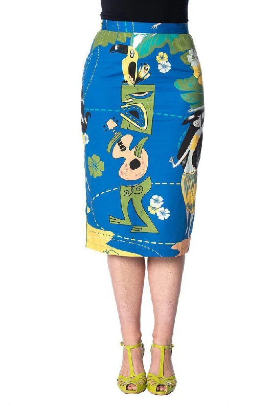 Tiki Pencil Skirt