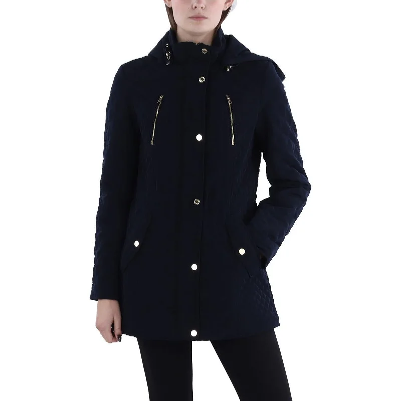 Plus Womens Hooded Short Quilted Coat